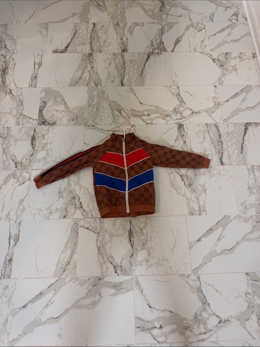 Gucci Brown Red Blue Kids Matching Jacket
